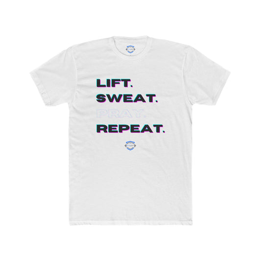 Christian Fitness Tee - Lift Sweat Pray Repeat